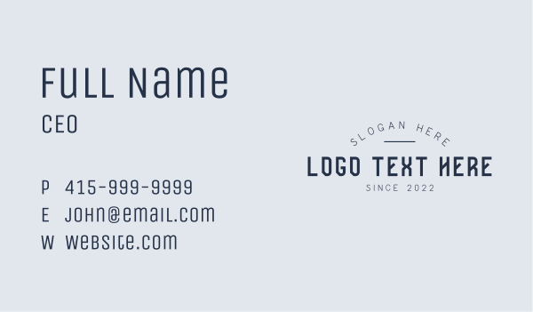 Masculine Brand Wordmark Business Card Design Image Preview