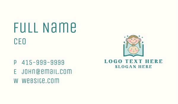 Children Story Book Business Card Design Image Preview