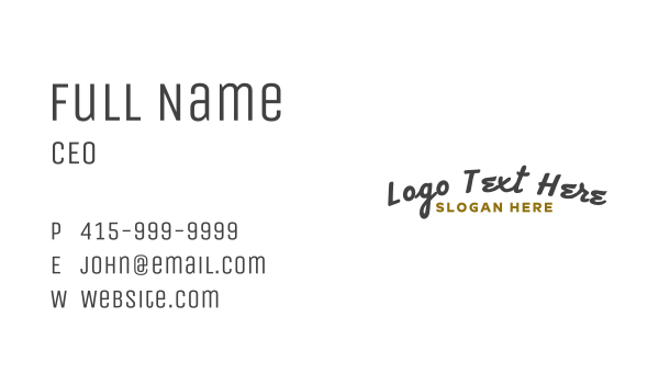Fashion Branding Wordmark Business Card Design Image Preview