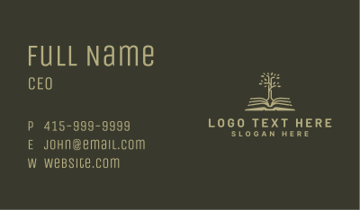 Book Tree Learning Business Card Image Preview