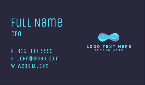 Startup Infinity Loop Business Card Design Image Preview