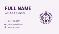 Purple Cross Worship Business Card Image Preview