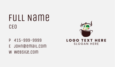 Vegetarian Meal Restaurant Business Card Image Preview