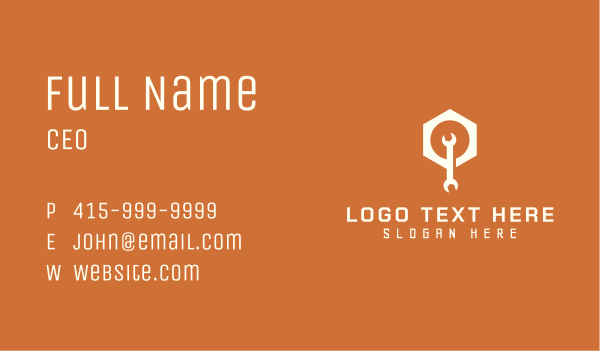 Handyman Wrench Repair Business Card Design Image Preview