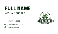 Organic Marijuana Emblem Business Card Image Preview