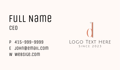 Elegant Letter D Business Card Image Preview