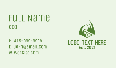 Lawn Grass Tiles Business Card Image Preview