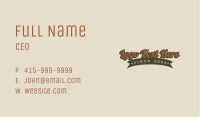 Retro Vintage Banner Wordmark Business Card Image Preview