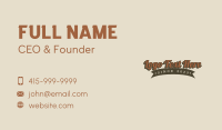 Retro Vintage Banner Wordmark Business Card Preview