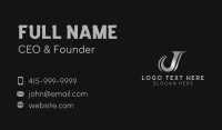 Luxury Gradient Letter J Business Card Image Preview