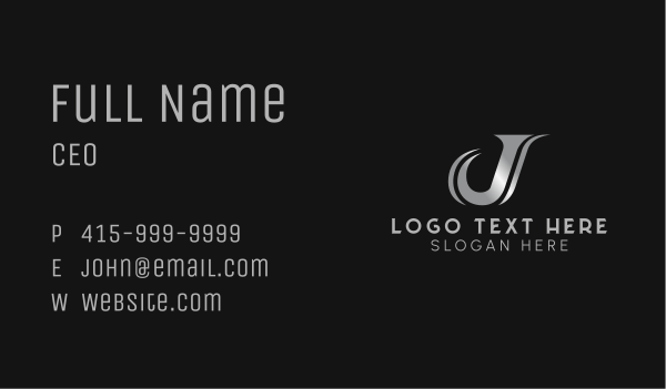 Luxury Gradient Letter J Business Card Design Image Preview