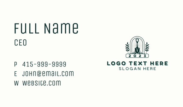 Plant Shovel Gardening Business Card Design Image Preview