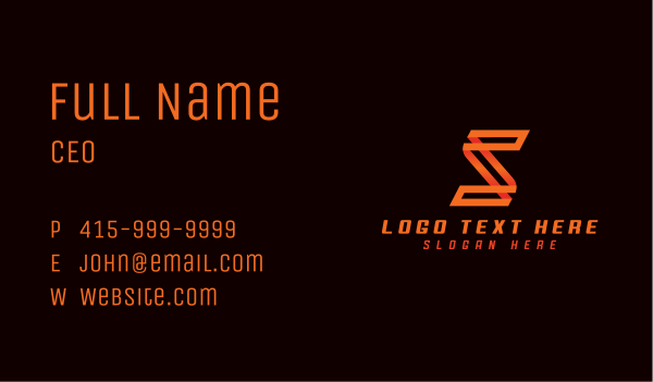 Fast Racing Sport Letter S Business Card Design Image Preview