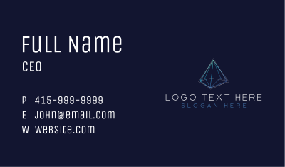 Tech Pyramid Triangle Business Card Image Preview
