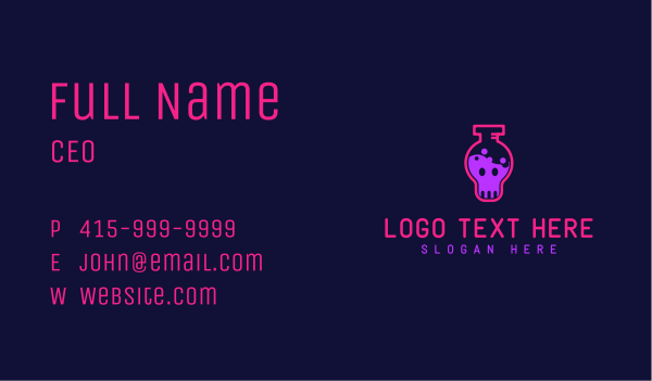 Poison Vial Outline Business Card Design Image Preview