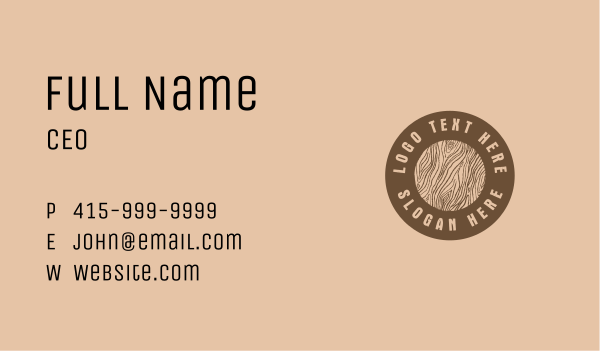 Woodgrain Craft Workshop Business Card Design Image Preview