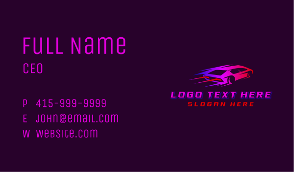 Fast Car Sports Business Card Design Image Preview