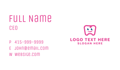 Happy Tooth Dentist  Business Card Image Preview