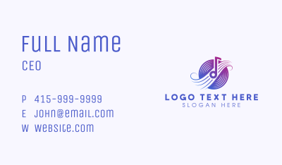 Disc Music Note Business Card Image Preview