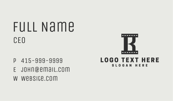 Film Production Letter K Business Card Design Image Preview