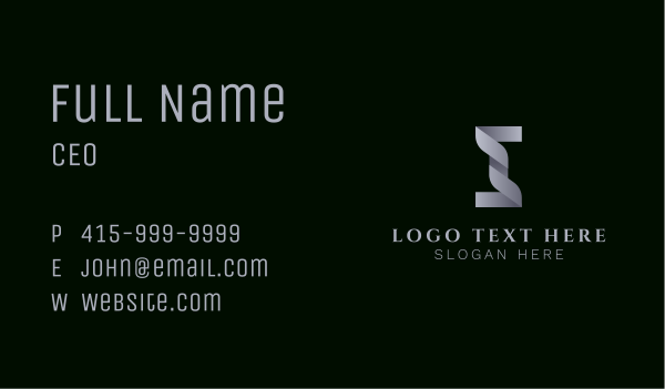 Stylish Letter I Business Card Design Image Preview