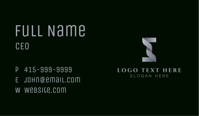 Stylish Letter I Business Card Image Preview