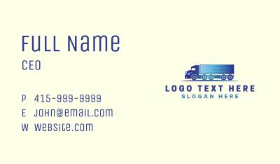 logistics Delivery Truck Business Card Image Preview
