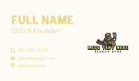 Rock Golem Pickaxe Business Card Image Preview