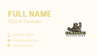 Rock Golem Pickaxe Business Card Image Preview