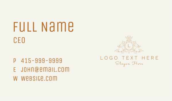 Victorian Crown Letter Business Card Design Image Preview
