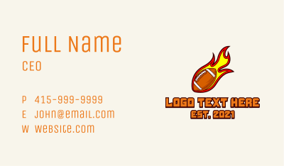 Blazing Football Business Card Image Preview