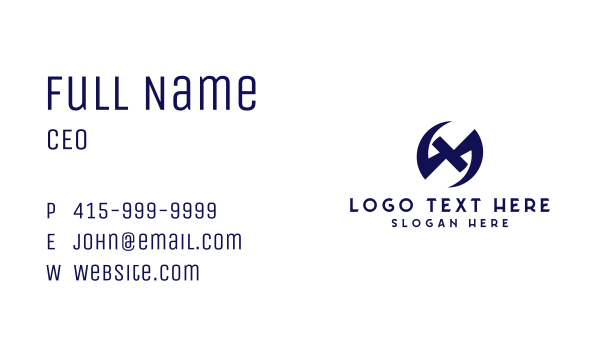 Generic Dark Blue Symbol Business Card Design Image Preview