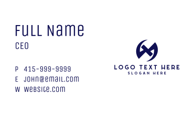 Generic Dark Blue Symbol Business Card Image Preview