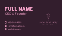 Feminine Beauty Mirror Business Card Design