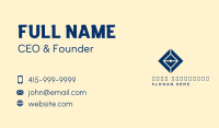 Geometric Blue Diamond Business Card Image Preview