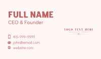 Feminine Business Wordmark Business Card Design