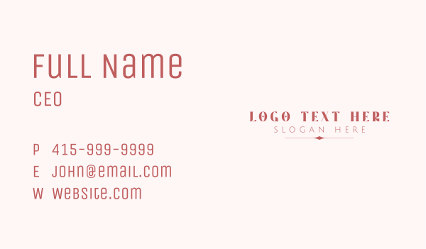 Feminine Business Wordmark Business Card Design Image Preview