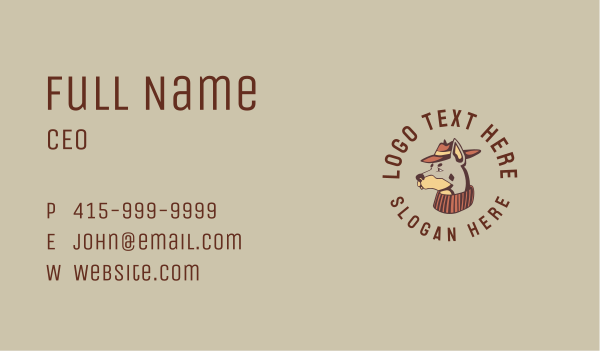 Hipster Dog Animal Clinic Business Card Design Image Preview