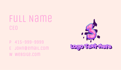 Pop Graffiti Art Number 3 Business Card Image Preview