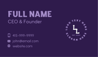 Business Round Lettermark Business Card Image Preview