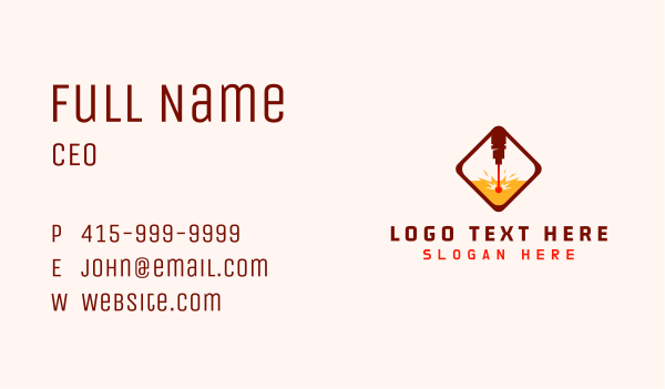 Industrial CNC Laser Business Card Design Image Preview