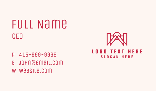 Corporate Firm Letter W Business Card Design Image Preview