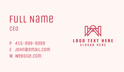 Corporate Firm Letter W Business Card Image Preview