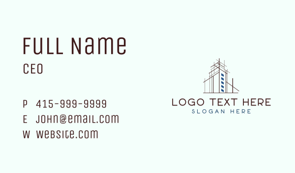 Architect Real Estate Property Business Card Design Image Preview