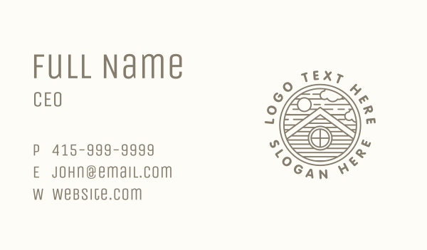 Wooden Cabin Adventure Business Card Design Image Preview