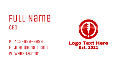 Blood Donation Business Card