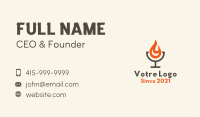 Minimalist Flaming Cocktail Business Card Image Preview
