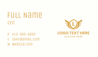 Gold Wings Crest Business Card Image Preview