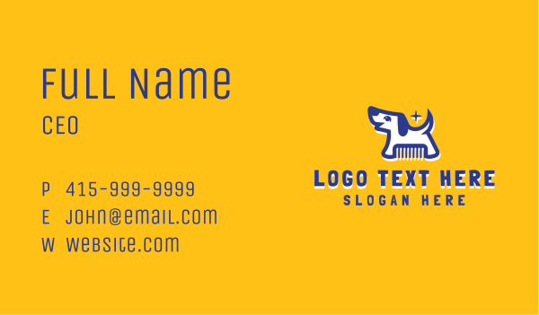 Dog Comb Grooming Business Card Design Image Preview