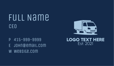 Haulage Transport Van Business Card Image Preview